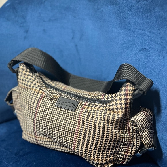 Lauren Ralph Lauren | VTG Houndstooth Small Hobo Handbag - Picture 7 of 14